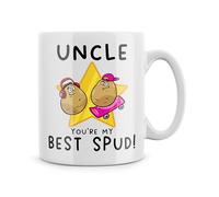 Rib Ticklerz - Funny Mugs Uncle You're My Best Spud Mug Novelty Uncle Gift Birthday Present from Niece Nephew Best Uncle Christmas Family Brother Cute Cups - MG676