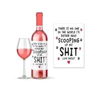 Rib Ticklerz - Funny Personalised Wine Labels Novelty Gift from The Dog Custom Present Scooping Up My Shit Dog Mum Dad Mother's Day Father's Day Gifts Joke - WLS62