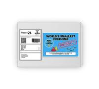Rib Ticklerz - Funny Prank Empty Mail Box World's Smallest Condoms Funny Gift Practical Joke Anonymous Revenge Gift Ex Partner Best Friend Colleague - BOX4