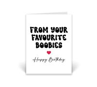 Rib ticklerz - Funny Rude Birthday Card For Boyfriend - Husband Cards - Girlfriend Or Wife Card - Naughty Card For Him Or Her Funny Rude Joke Gift For Him - CD396