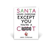 Rib ticklerz - Funny Rude Christmas Card You're A Cunt Joke Banter Xmas Cards Husband Boyfriend Colleague Friends Christmas Gifts Adult Humour Novelty Card - CD871