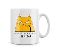 Rib Ticklerz - Funny Rude Leaving Work Mug for Colleague Fuck Off to Your New Job Then Traitor Novelty Present Farewell Leaving Gifts Cup Boss Manager Work - MG670