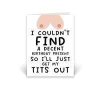 Rib ticklerz - Funny Rude Tits Boobs Birthday Card For Boyfriend - Husband Cards - Girlfriend Or Wife Card - Naughty Card For Him Or Her Funny Rude Joke - CD543