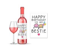Rib Ticklerz - Funny Wine Label Best Friends Birthday Gifts Happy Birthday to My Bestie Friendship Work Colleague Birthday Present Alcohol Wine Labels Love - WLS69