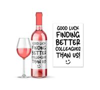 Rib Ticklerz - Funny Wine Label - Funny Leaving Work Gift for Colleague - Wine Bottle Label - Good Luck Finding Better Colleagues Than Us - Bye Farewell - WLS50