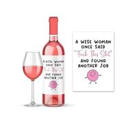 Rib Ticklerz - Funny Wine Label Leaving Work Gifts New Job Present Congrats Farewell Coworker Wise Woman Once Said F*ck This Shit Found Another Job Jokes - WLS73