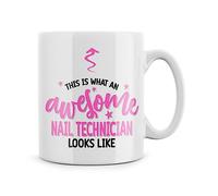 Rib ticklerz - Gift for Nail Tech - Funny Mug - This is What an Awesome Nail Technician Looks Like - Wife Girlfriend Gift - Work Mugs - Secret Santa Gifts 10oz Ceramic - MG199