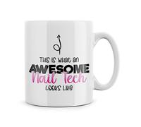 Rib ticklerz - Gift for Nail Technician - Funny Mug - This is What an Awesome Nail Tech Looks Like - Wife Girlfriend Gift - Work Mugs - Secret Santa - Colleague - MG104