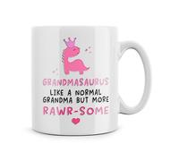 Rib ticklerz - Grandma Gift Funny Mugs Grandmasaurus Dinosaur Mug Cup Mother's Day Gifts Coffee Cups Grandma Birthday Christmas Tea Mugs from Grandchildren - MG357