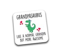 Rib Ticklerz - Grandpa Gifts - Funny Coaster For Grandpa - Grandpasaurus Like A Normal Grandpa But More Awesome - Grandpa Birthday Gift - Father's Day Dad - DC124