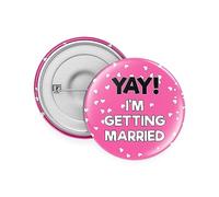 Rib Ticklerz - Hen Do Badges - Yay I'm Getting Married - Gift For Bride To Be - Hen Do Accessories - Hen Party Night Out Badges - Best Friend Present - Badge - BA3