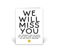 Rib ticklerz - Leaving Card For Colleague - New Job Leaving Cards - We Will Miss You Joke Banter Cards - Good Luck Goodbye Farewell - Promotion Cards Gifts - CD484