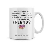 Rib ticklerz - Leaving Gifts for Colleague Funny Mugs Chance Made Us Colleagues Laughter Giggles Going to Miss You Novelty Mugs Work Bestie New Job Present - MG514