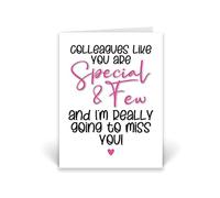 Rib ticklerz - Leaving Work Card For Colleague - Colleagues Like You Are Special & Few Going To Miss You - New Job Card - Work Bestie - Good Luck Farewell - CD58