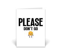 Rib ticklerz - Leaving Work Card For Colleague - Please Don't Go - New Job Card - Good Bye Farewell Good Luck Cards - Promotion Cards - Leaving Cards Gifts - CD414