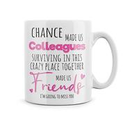 Rib ticklerz - Leaving Work Gift for Colleague - Funny Mug - This Crazy Place Made Us Friends - I'm Going to Miss You - New Job Leaving Present - Farewell - MG79