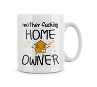 Rib ticklerz - Mother F*cking Home Owner Mug First Home Homeowner Funny New Home Gift Congratulations Housewarming Present Bestie Colleague Rude Gifts Joke - MG573