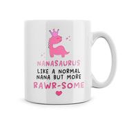 Rib ticklerz - Nana Gift Funny Mugs Nanasaurus Dinosaur Mug Cup Mother's Day Gifts Coffee Cups Nana Birthday Christmas Tea Coffee Mugs from Grandchildren - MG356