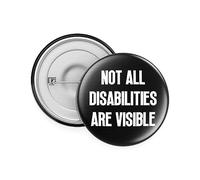 Rib Ticklerz - Not All Disabilities Are Visible Badge Button Pin Badges Work Office Disibilities Badge ADHD Autism Awareness - BA57