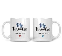 Rib ticklerz - Personalised Couples Mug Set - Gay Men Gifts - Mr & Mr - Gay Wedding Gifts - Custom Mugs - Gay Wedding Present - Engagement Gifts Mug Cups - MG59