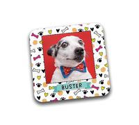 Rib Ticklerz - Personalised Dog Photo Mug Coaster Gifts From The Dog Drinks Coaster Dog Dad Father's Day Birthday Gift Dog Mum Present Dog Daddy Mummy Gift - DC206