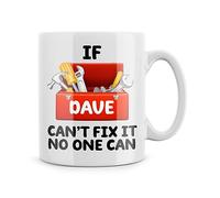 Rib ticklerz - Personalised Funny Mug Handyman Husband Boyfriend Grandad Uncle Builder Joiner Can't Fix It No One Can Custom Work Coffee Tea Mugs Father's Day Gift - MG158