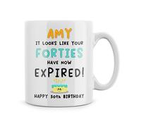 Rib ticklerz - Personalised Gifts Funny 50th Birthday Mug Milestone Birthday Gift Funny Gift Present Your Forties Have Now Expired Happy 50th Birthday Cup, 10oz Ceramic - MG579