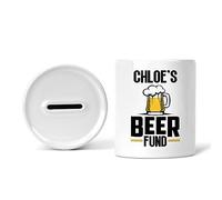 Rib Ticklerz - Personalised Money Box Beer Fund Funny Piggy Bank Savings Jar Pot Novelty Secret Santa Gift Husband Boyfriend Birthday Christmas Colleague - MB3