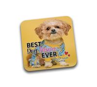 Rib Ticklerz - Personalised Photo Coaster From The Dog - Best Dog Nana Ever - Custom Gifts Dog Nana Present - Birthday - Christmas - DC7