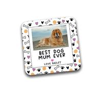 Rib Ticklerz - Personalised Photo Coaster - Funny Gifts From The Dog - Dog Mum Gifts - Mother's Day - Best Dog Mum Ever - Dog Mum Present - Birthday Gift - DC147