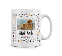 Rib ticklerz - Personalised Photo Custom Mug Gifts from The Dog Best Dog Mum Ever Present Mother's Day Birthday Gift Christmas Love You Pet Lover Coffee Tea Cup - MG343