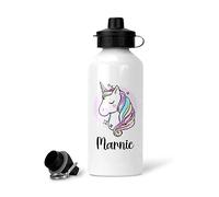 Rib Ticklerz - Personalised Unicorn Water Bottle - Childrens Drink Back To Schhol Bottle - School Water Juice Bottles - Unicorn Gift - Daughter Niece Gift - WBT2 (400ml)