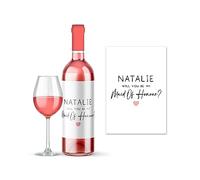 Rib Ticklerz - Personalised Wine Bottle Label Sticker Maid of Honour Proposal Will You Be My Maid of Honour Personalized Wine Label Friendship Wedding Gift - WLS92