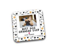 Rib Ticklerz - Personalized Photo Coaster - Funny Gift From The Dog - Best Grandad Ever - Father's Day Birthday Present - DC145
