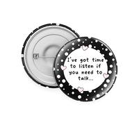 Rib Ticklerz - resMental Health Badge I've Got Time To Listen If You Need To Talk Awareness Badges Work Badges Office Gifts Colleague Coworker Gifts Xmas - BA49