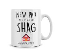 Rib ticklerz - Rude New Home Gifts Funny Mug Novelty House Moving Gift Funny Housewarming Gift New Pad New Place to Shag Friends Mate New House Present 10oz Ceramic Cup - MG414