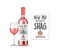Rib Ticklerz - Rude New Home Wine Label Sticker Novelty House Moving Gift Funny Housewarming Gift New Pad New Place to Shag Friends Mate New House Present - WLS103