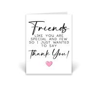 Rib ticklerz - Thank You Friend Card Friends Like You Are Special And Few Best Friends Card Best Mate Pal Appreciation Card Just Wanted To Say Thank You - CD742