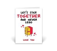 Rib ticklerz - Valentines Cute Card For Girlfriend Boyfriend Lego Hug Lego Birthday Card Funny Card For Wife Husband Anniversary Cards Celebration Humour - CD674