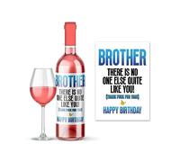 Rib Ticklerz - Wine Bottle Label Sticker Wine Bottle Funny Sticker for Brother Birthday Joke Present Novelty Gifts No One Else Like You Family Banter Jokes - WLS79