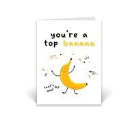Rib ticklerz - You're A Top Banana Card Colleague Friend Well Done Leaving Card Congratulations Proud Of You Passed Exams You Did It Card You're Amazing - CD575