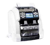 Ribao BCS-160 Two-Pocket Mixed Denomination Money Counter, Built-in Printer, UV/MG/MT/IR/CIS Bank Grade Counterfeit Detection Serial Number Record Cash Bill Sorter