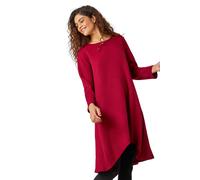 Ribbed Asymmetric Stretch Jersey Dress Roman Wine 16