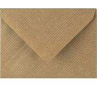 Ribbed Brown Envelopes 5" x 7" / 133mm x 184mm Coloured Envelopes Great for Greeting Cards, Wedding Invitations, Crafts, Business/Office - Pack of 50 Envelopes (Ribbed Brown)