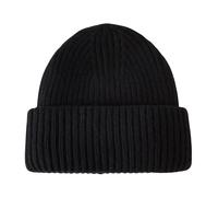 Ribbed Cashmere Beanie - female - Yves Salomon - Accessories - Black - ONE SIZE - Accessories ONE SIZE