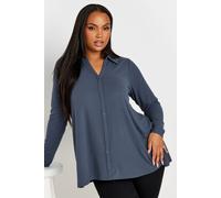 Ribbed Collared Top Yours Grey 34-36