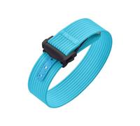 Ribbed Composite Strap - Nylon With Folding Buckle, 18-22mm Width(Light Blue-Black,18mm)