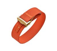 Ribbed Composite Strap - Nylon With Folding Buckle, 18-22mm Width(Orange-Gold,18mm)