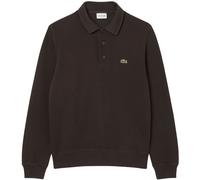 Ribbed Cotton Polo Collar Sweatshirt - Dark Brown Size 4 / UK Size M