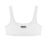 Ribbed Cotton Top - female - Versace - Bras - White - XL - Underwear XL